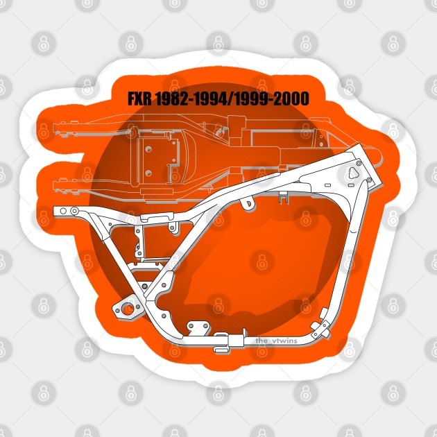 FXR frame blueprint Sticker by the_vtwins